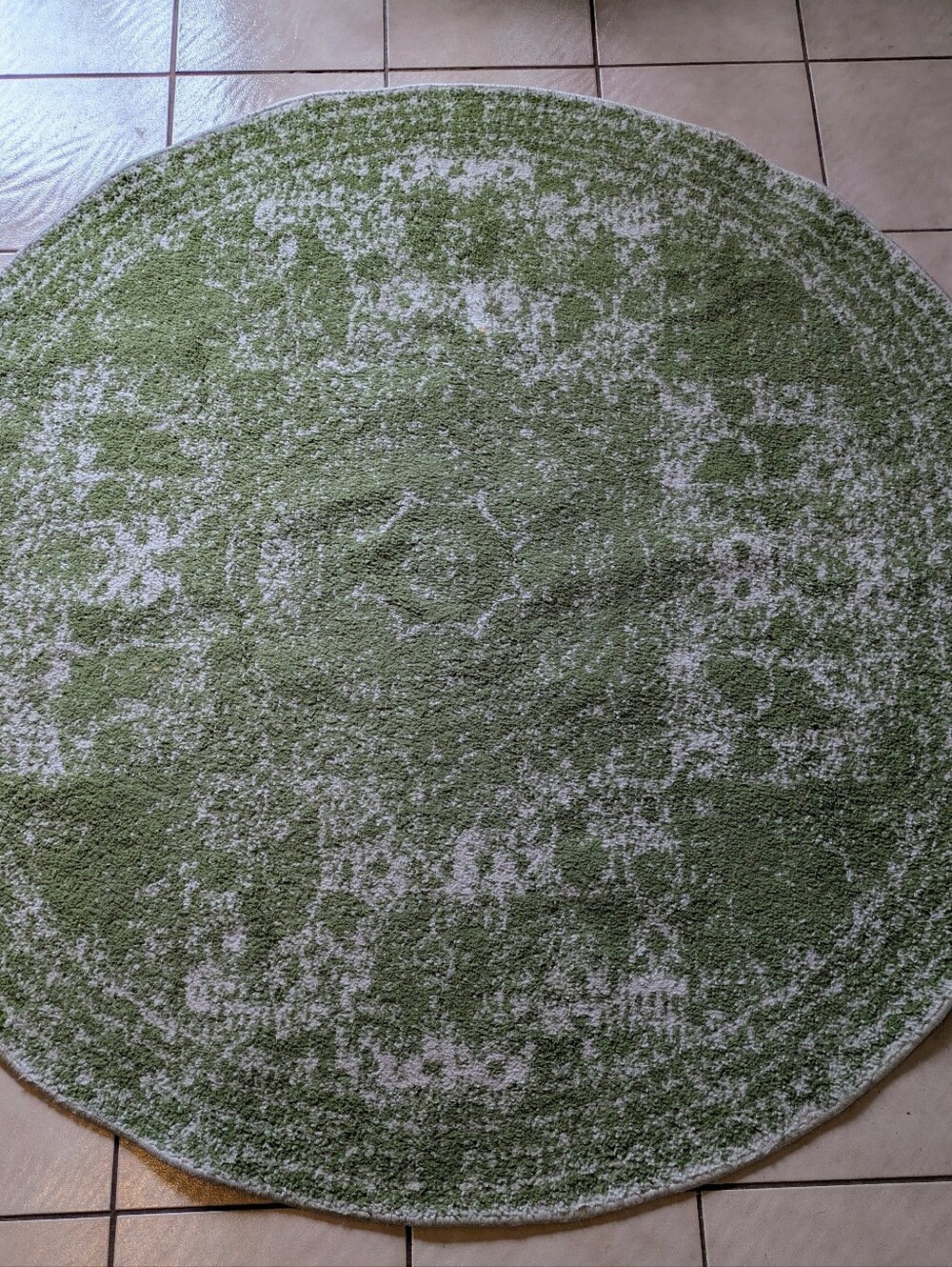 Unique Loom Circular Rug Green Soft Non-Slip Accent Bexley Collection 5 FT USA